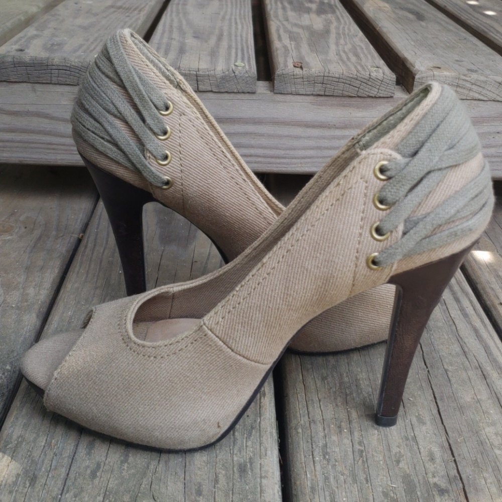 ASH Olive Green Womens Heel Size 7 - Picture 4 of 7